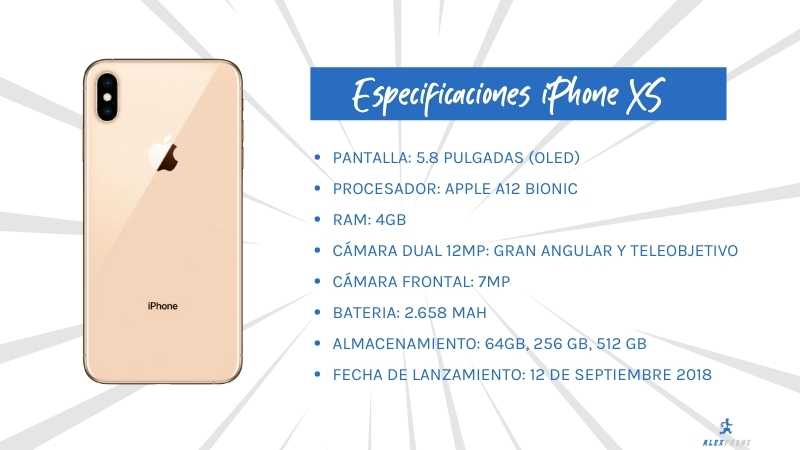 especificaciones iphone xs reacondicionado