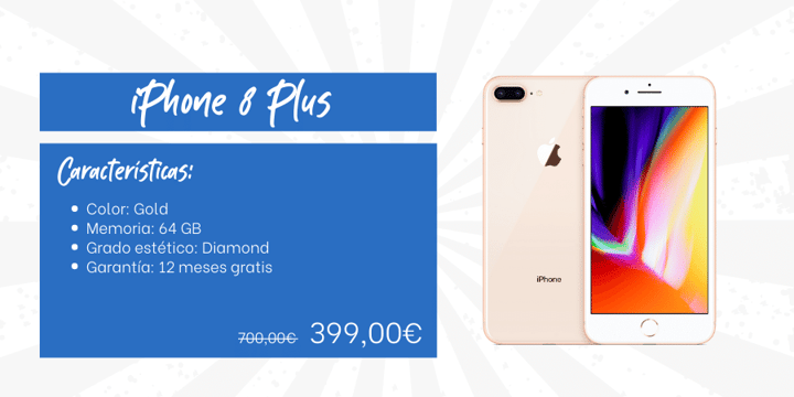 AlexPhone movil reacondicionado iPhone 8 Plus