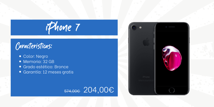 movil reacondicionado barato iPhone 7 Alexphone