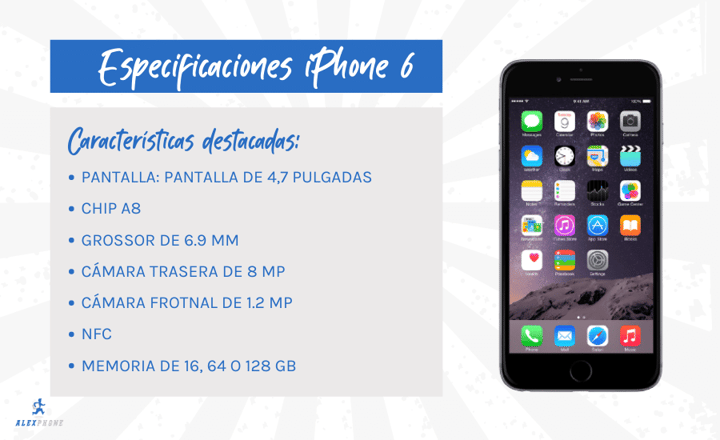 caracteristicas principales del iphone 6 barato