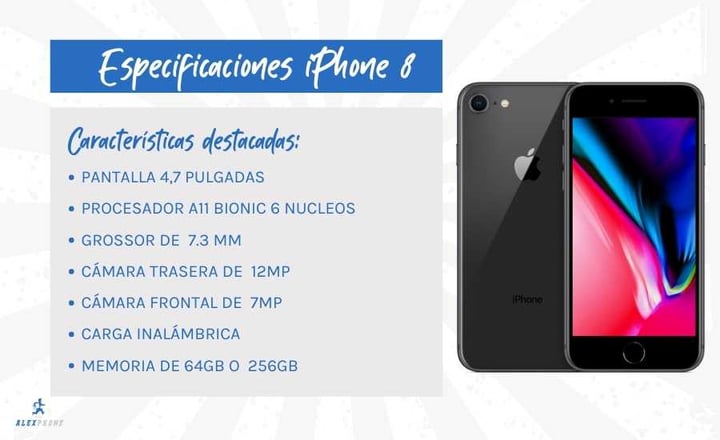 espeficicaciones iphone 8 reacondicionado