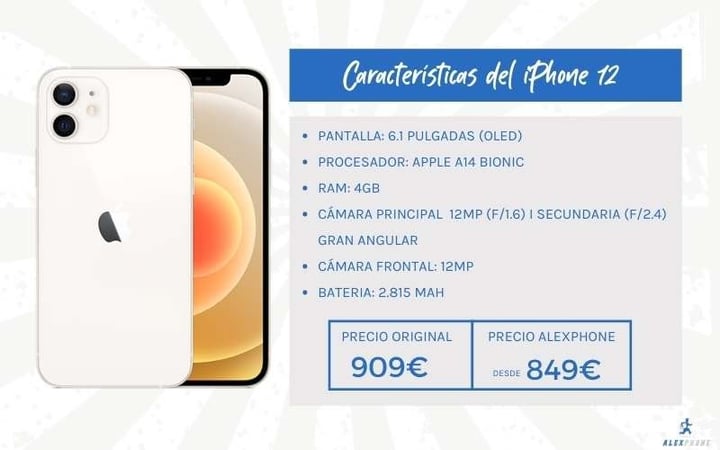 caracteristicas iphone 12 reacondicionado barato